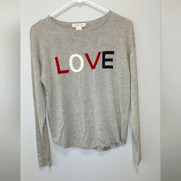 Rachel Zoe women's Small gray cashmere blend LOVE sweater casual comfy - Picture 1 of 7